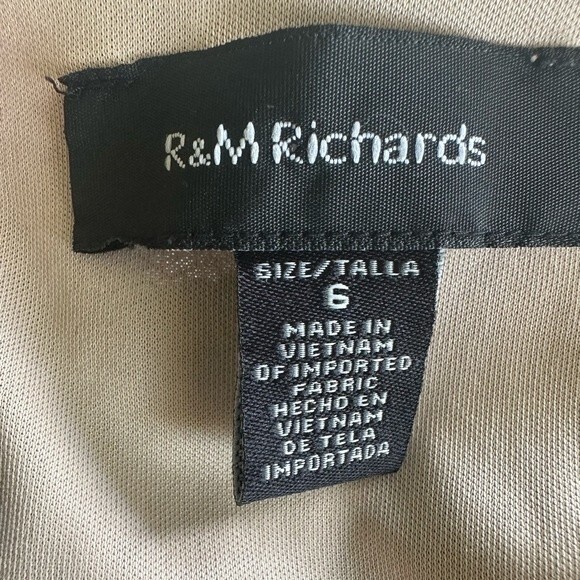R&M Richards Mini Sequin Lace Sleeveless Lined Mini Little Black Formal Dress 6 - Picture 4 of 6